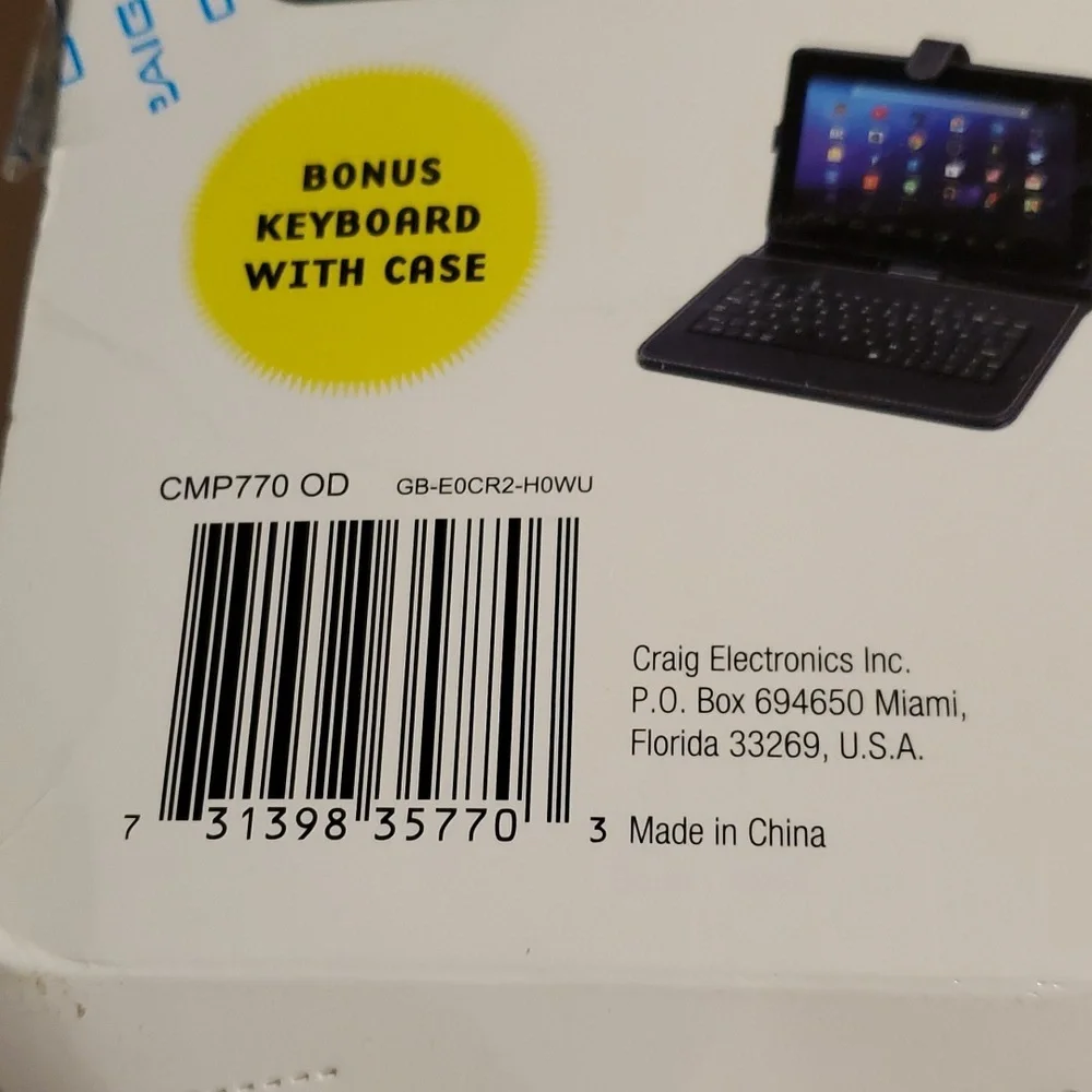 9" Touch Screen Bluetooth Tablet with Keyboard & Case & Original Box/Docs - Picture 4 of 13